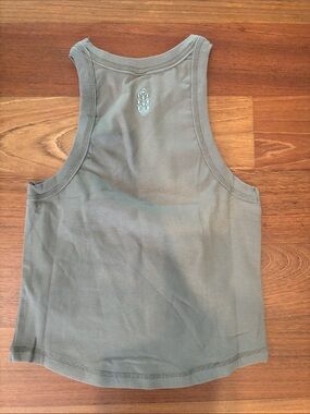 Free People Olive Ribbed Tank Top